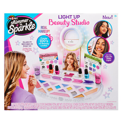 CRA Z ART SHIMMER N SPARKLE KIT - LIGHT UP BEAUTY STUDIO  - 8 +