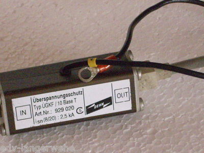ÜBERSPANNUNGSSCHUTZ Typ ÜGKF / 10 Base T Art. Nr. 929 020