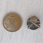 A WW2 period British APTC Army Physical Training Corps silver b/hole lapel badge