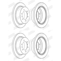 2X Jurid Bremsscheiben Hinten 315Mm Voll Passend FÜR Mitsubishi Delica Galloper