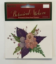 Darice PURPLE CLUSTER FLOWER Botanical Stickers Pressed And Dried REAL FLOWERS