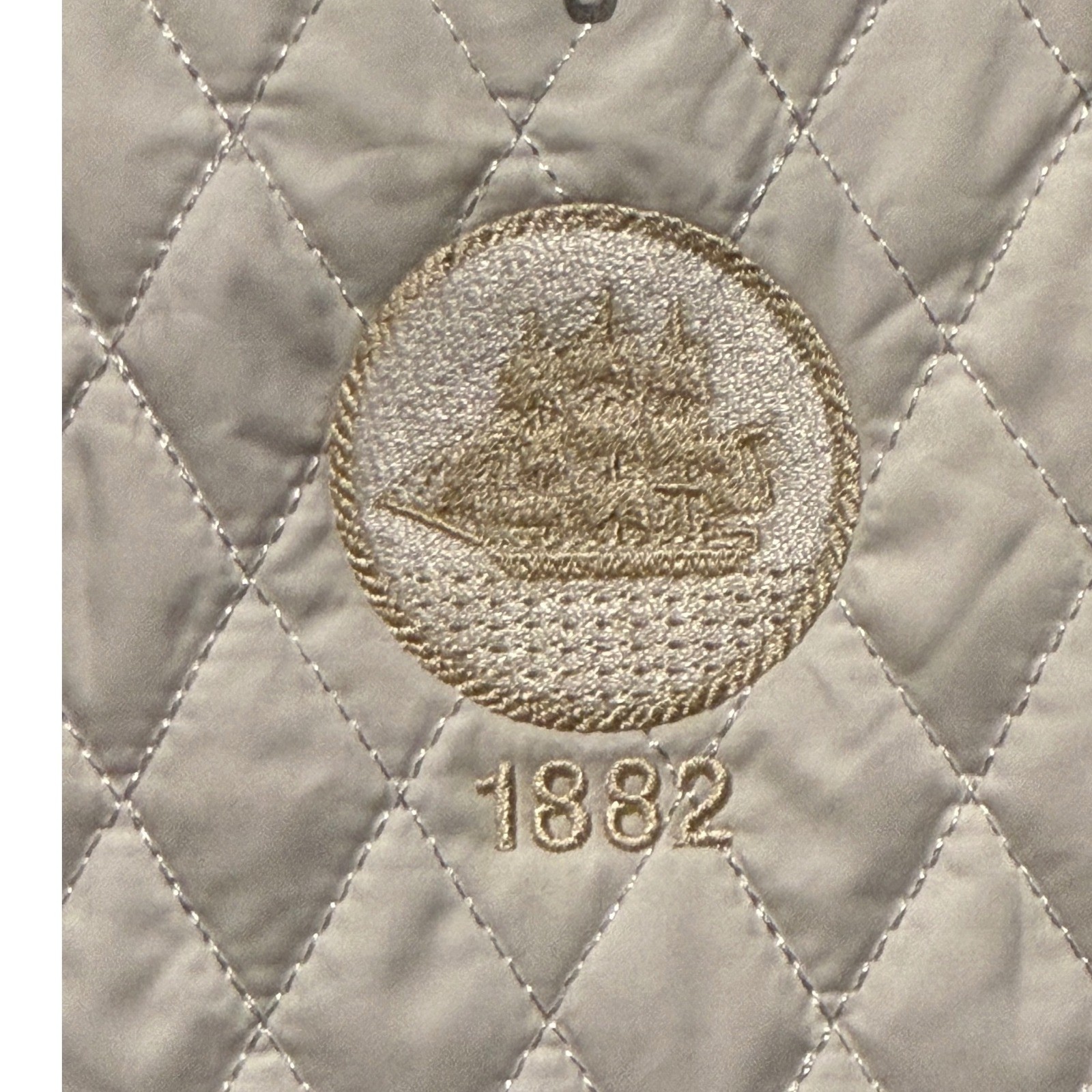 Zero Restriction Quilted Zip Up Jacket White Gray… - image 7