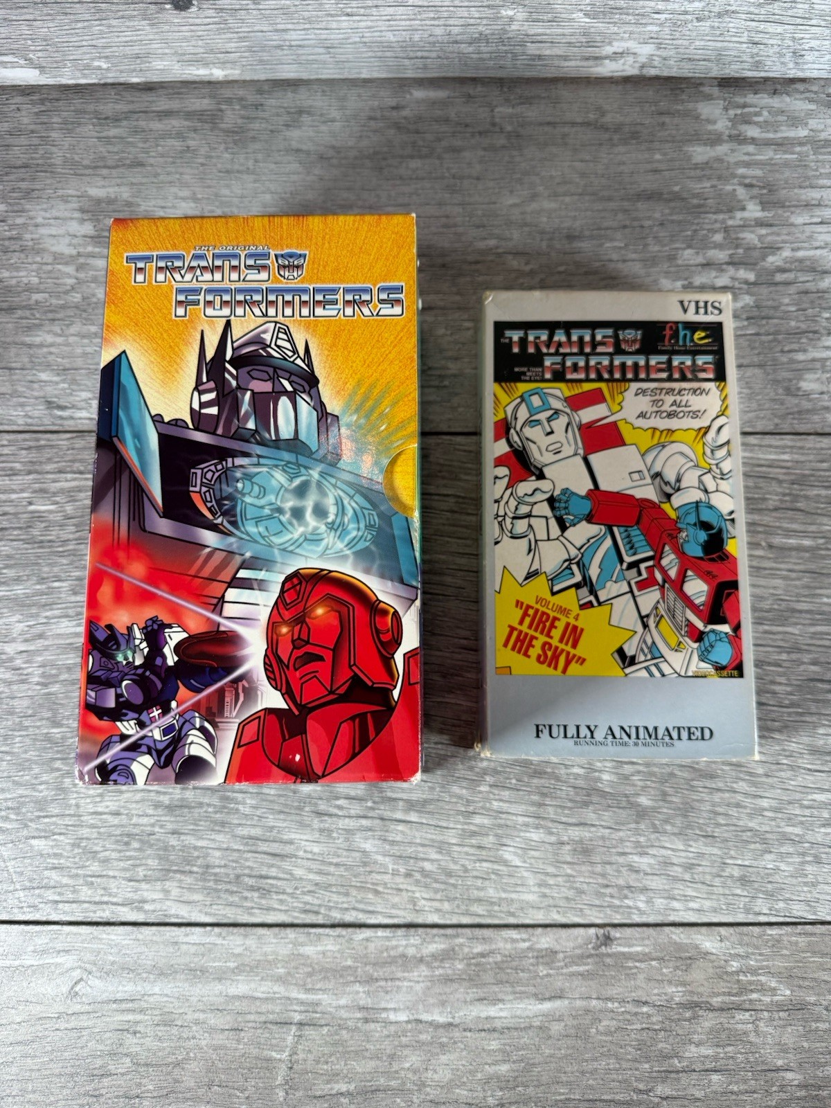 Transformers Vol 7-9 VHS Box Set & Vol 4 “Fire In The Sky” Classsic 80’s