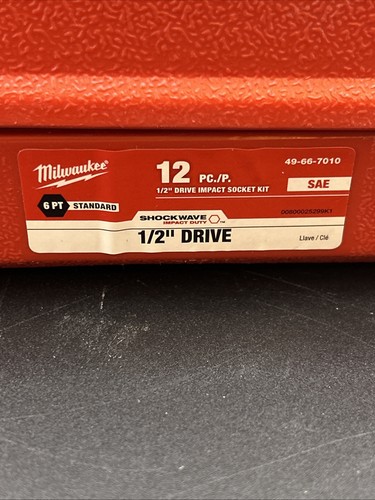 Milwaukee 1/2 Drive 12-Piece Impact Socket Set SAE 49-66-7010 - Picture 5 of 6