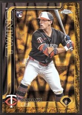 2025 Topps Chrome Gilded Gold RayWave Refractors #78 Brooks Lee RC Rookie /25