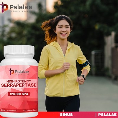 HIGH POTENCY SERRAPEPTASE Capsules - Vegan, Suitable Men and Women - 120pcs