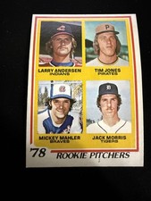 1978 Topps #703 1978 Rookie Pitchers Larry Andersen / Jones / Jack Morris RC DP