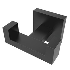 Double Towel Hooks for Bathroom Wall Mounted, Matte Black, 1 Pack