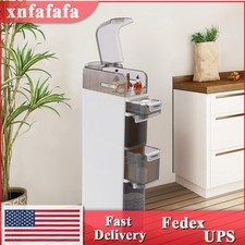Slim Bathroom Storage Cabinet, Narrow Bathroom Storage, Mobile Storage Organizer
