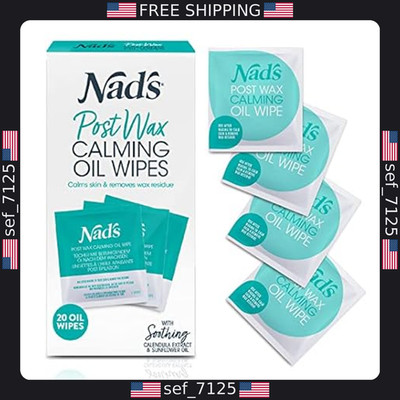 Nad's Calming Oil Wipes Refill Pack - 20 After Wax Remover Wipes