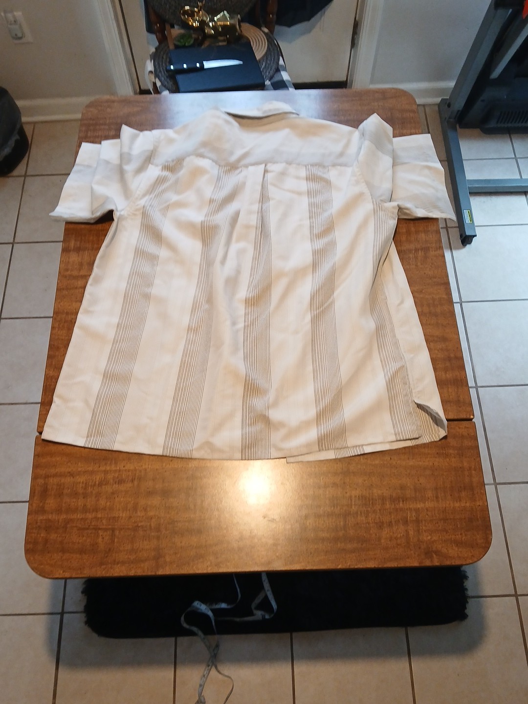 Consensus Shirt  Button Down Beige  Stripe Casual… - image 3