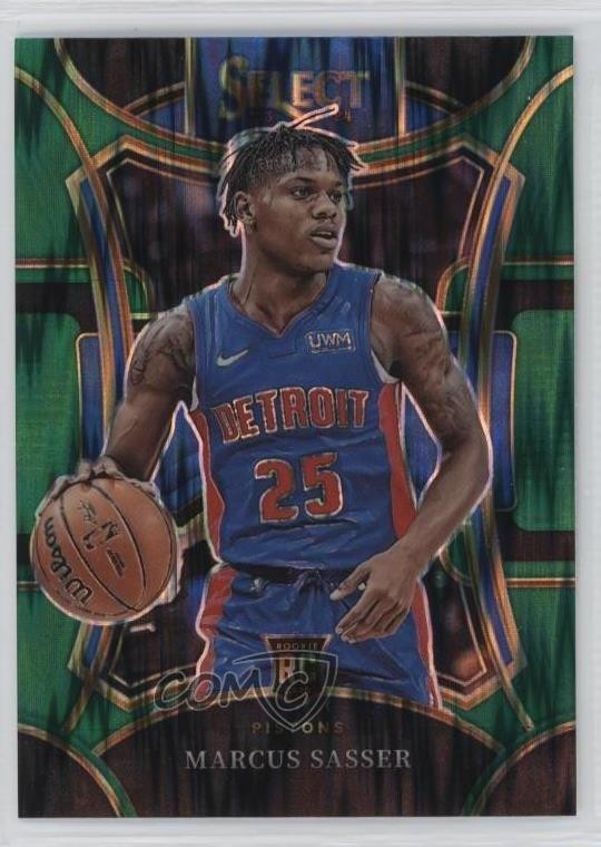 2023 Select Mezzanine Level Green Shock Prizm Marcus Sasser #303 Rookie RC 0ms5
