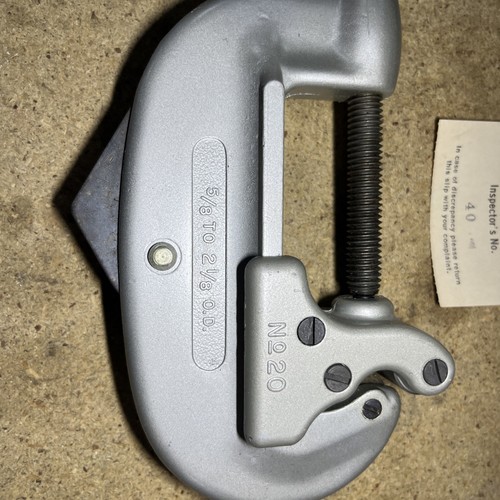 New Old Stock Ridgid NO. 20, 5/8 to 2-1/8 inch Pipe Cutter, Heavy Duty USA Made - Afbeelding 3 van 3