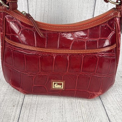 Dooney Bourke Red Croc-Embossed Leather bag - Nice Condition