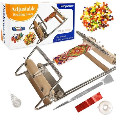 Hobbyworker the Third Generation Beading Loom Kit with Seed Beads, Bead Needle,T