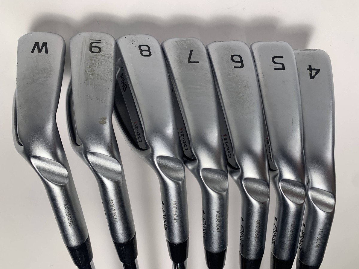 Ping i240 Iron Set 4-PW Black Dot KBS $-Taper 130g Extra Stiff