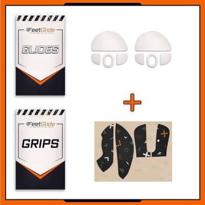 FeetGlide PTFE Mouse Skates & Grip Tape Bundle for Zowie EC2-CW
