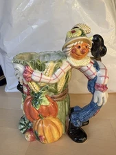 Vintage Fritz And Floyd Scarecrow Coffee Mug 1996 Harvest Collection