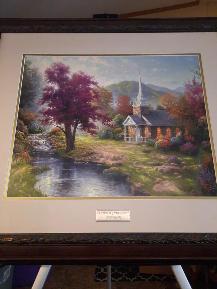 Thomas Kinkade 限量版 P/P Streams of Living Water Chapels of Nature III — 第 3/4 张图片