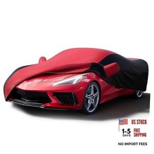 Waterproof Car Cover Custom for Chevy Corvette 2020-2022 Corvette C8 Red Black