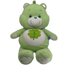Vintage 2002 Good Luck Bear Jumbo Plush 26" Green Clover Care Bears Rare