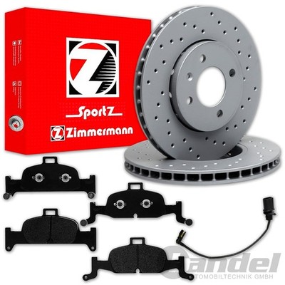 Zimmermann SPORT BREMSSCHEIBEN 338mm + BELÄGE VORNE für AUDI Q5 FY + Sportback