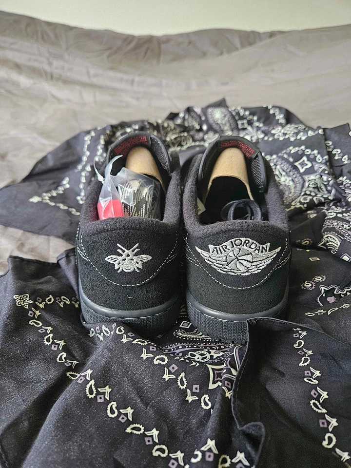 Size 9.5 - Jordan 1 Retro Low OG SP x Travis Scott Black Phantom - Image 2 of 4