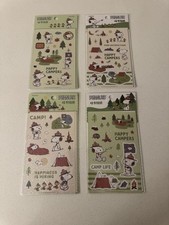  Set Of 4 Peanuts Snoopy Stickers