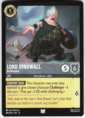 Lord Dingwall Bullheaded 186/204 Wilds Unknown Disney Lorcana