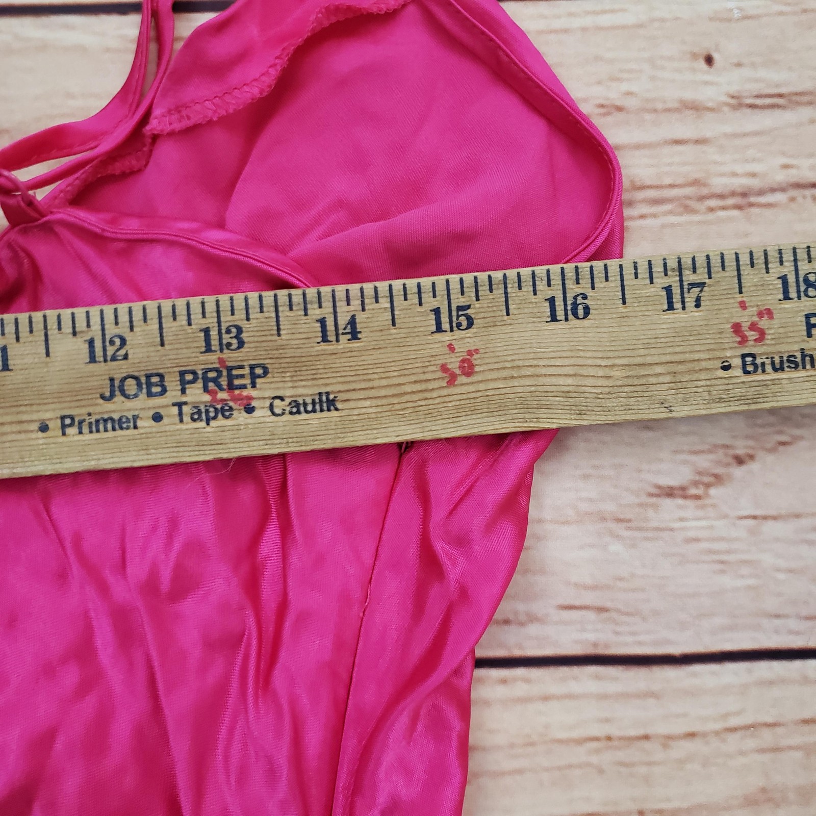 Zara Dress Womens Small Pink Maxi Satin Slip Ruched Spaghetti Strap Viscose New thumbnail 9