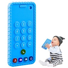 Besosay Baby Phone Teething Toys for 0-3, 0-6, 6-12 Months Soft Silicone Ba...