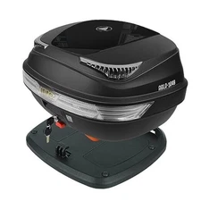  Universal Motorcycle Rear Top Box Tail Trunk Luggage 49L without LED Black