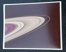 VINTAGE SPACE NASA PHOTO UNDERSIDE SATURN RINGS VOYAGER JPL KODAK PAPER