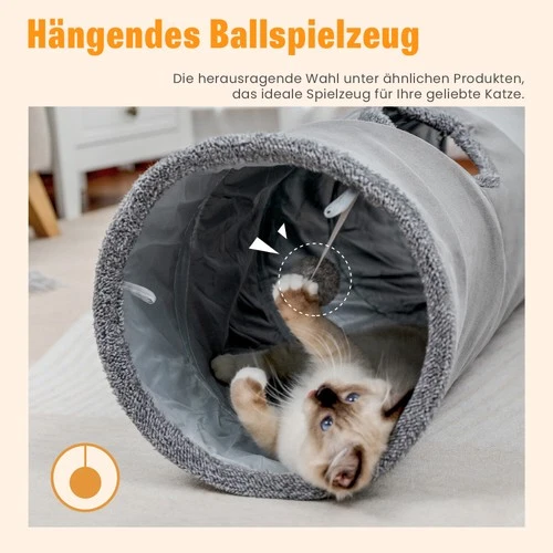 Foldable 2-Way Cat Tunnel with Ball, photo 4