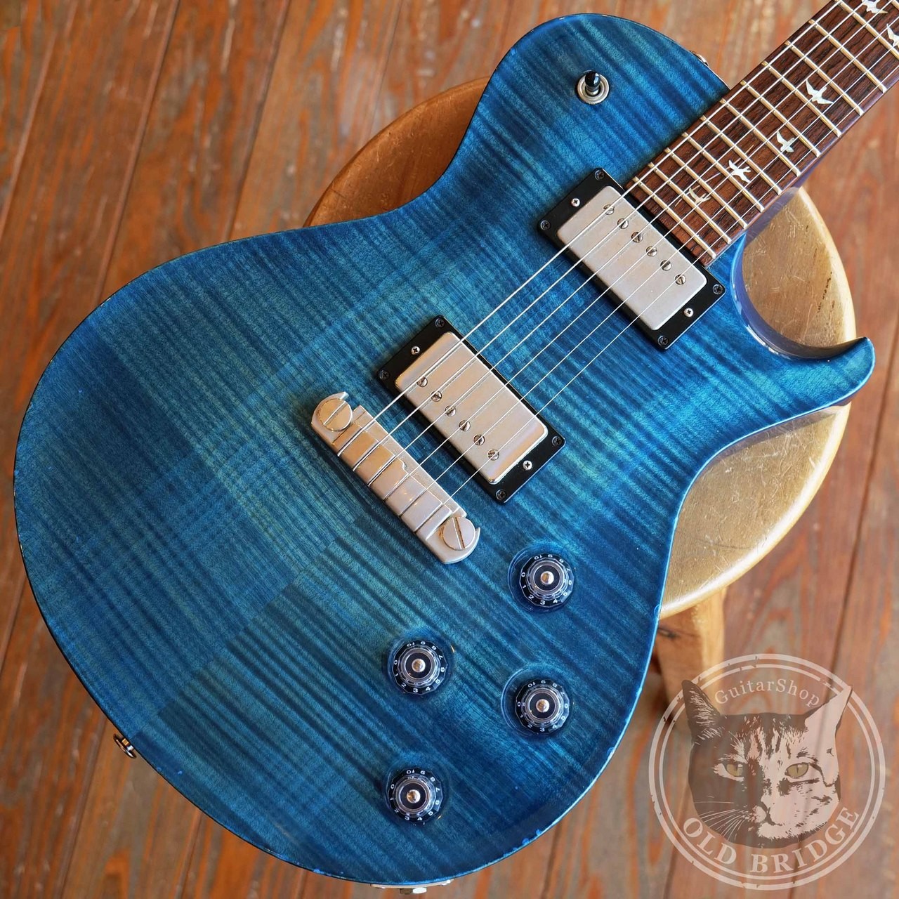 PRS 20th Anniversary Singlecut 10 Top Royal Blue Guitar Used