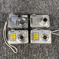 Lot of 4 Sony Cybershot DSC-S650, DSC-S700, DSC-S60 Digital Camera Silver PARTS