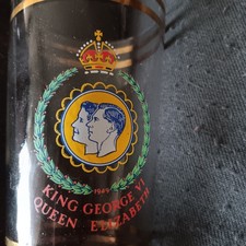 1940 King George V1 & Queen Elizabeth Commemorative Glass