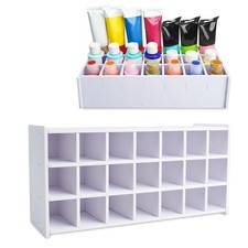 Paint Storage Tray, 21 Compartment Arts and Crafts Supply Storage Paint Organ...