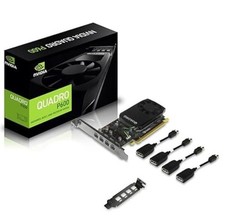 NEW NVIDIA Quadro P600 PCI-E 2GB Quad Mini Displayport Video Card