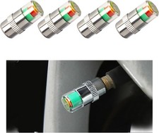 4 PCS Tire Pressure Monitor Valve Stem Caps, 2.4Bar 36PSI Car Tire Pressure Moni