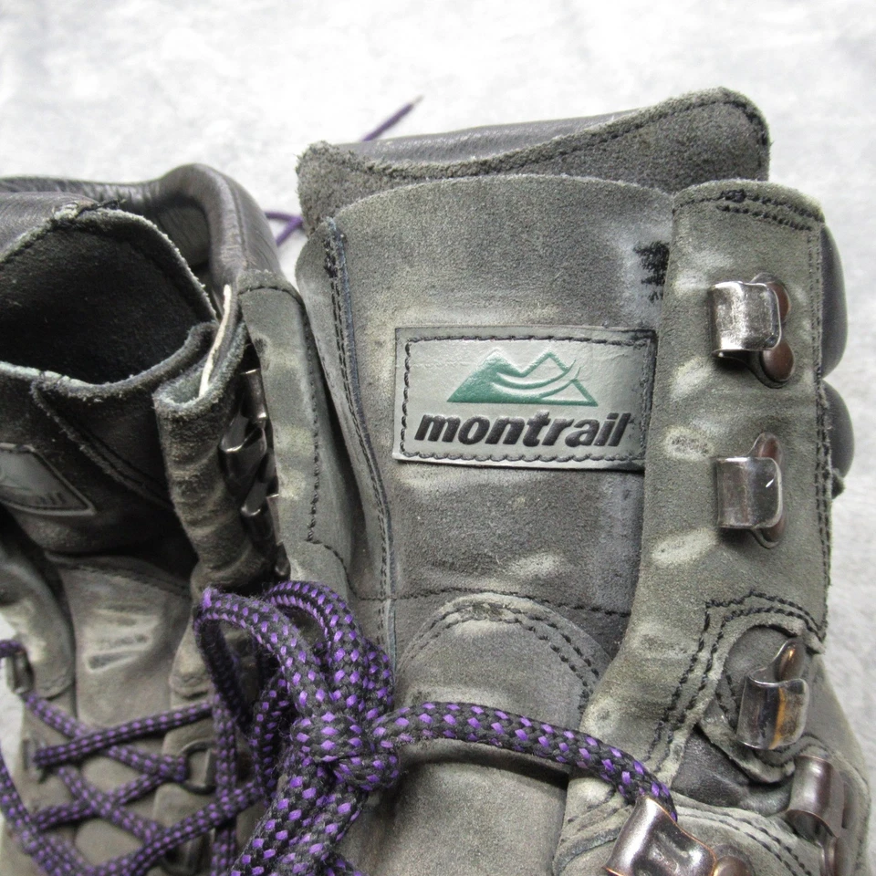 Montrail Boots Women 7.5 Green Hard Toe Hiking Leather Mountaineering ITALY RARE - Image 4 of 4