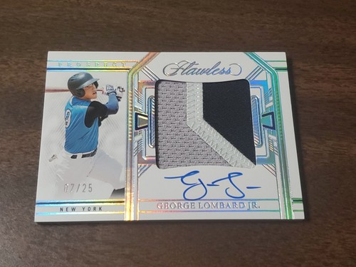 2024 Panini Flawless George Lombard Jr. Patch Auto /25 NY Yankees Top Prospect
