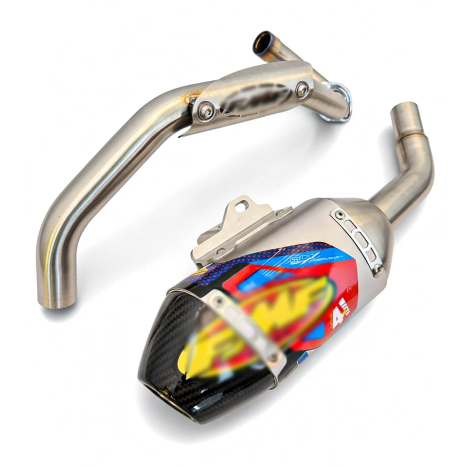 Sistema de escape trasero de carbono Kawasaki KLX110L/R - Kit completo con silenciador Foto 2 de 4