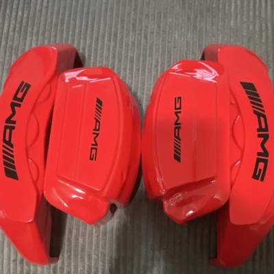 AMG Caliper Cover Universal Fits Front Rear Brake Caliper Covers 4 PCS Red