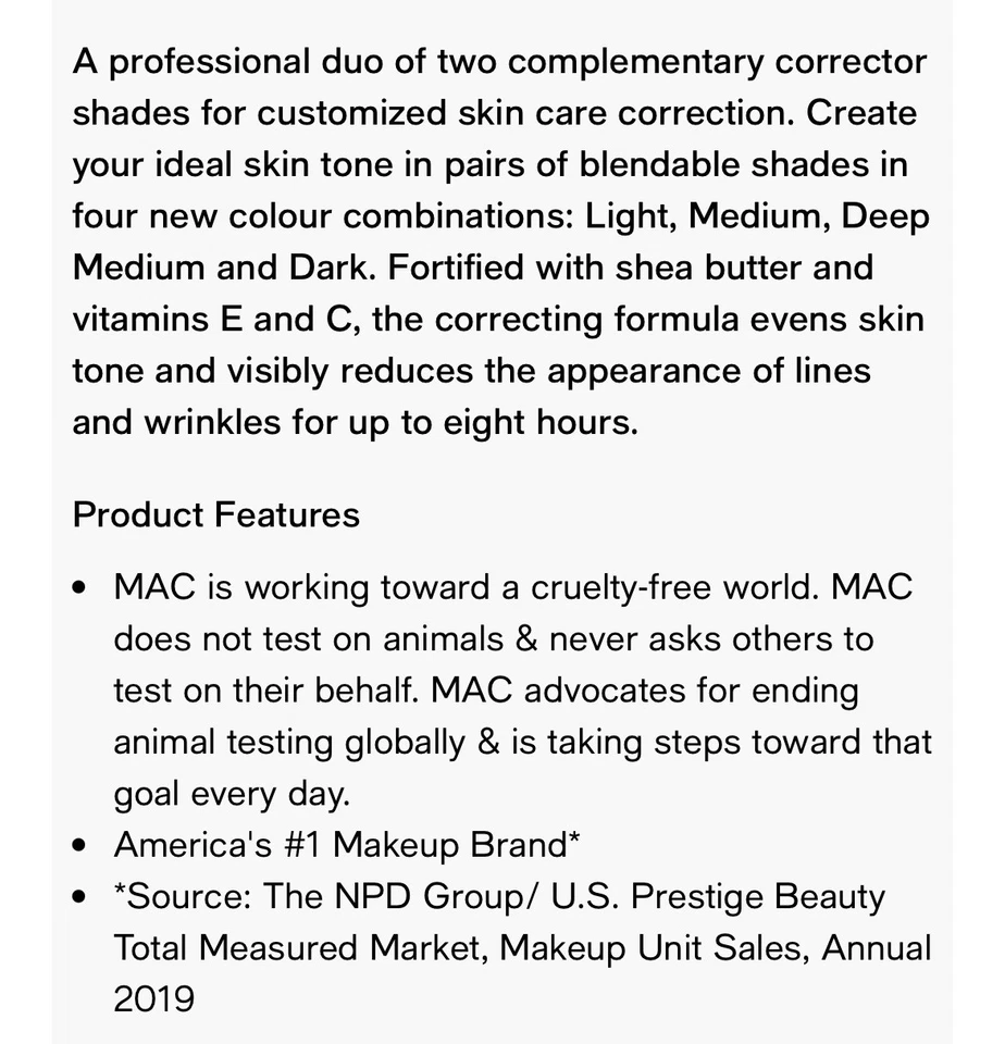 MAC RARE Conceal & Correct Duo In Pale Yellow / Pale Pink New In Box 💯Authentic - Image 2 of 4