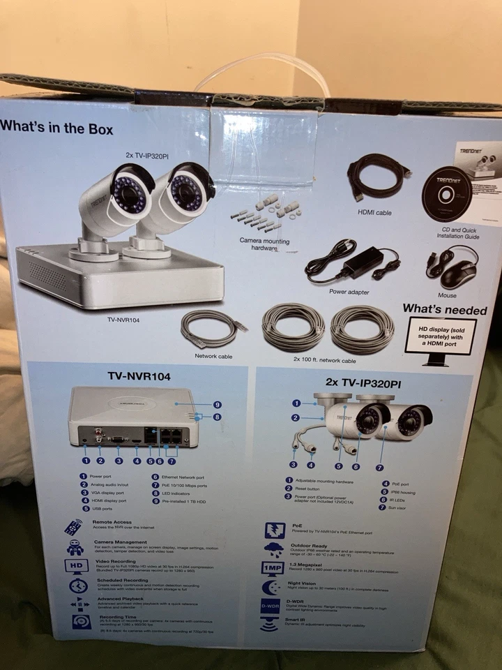 TRENDnet Standalone 4-Channel PoE Full HD Network Video Recorder Kit TV-NVR104K - Image 4 of 4