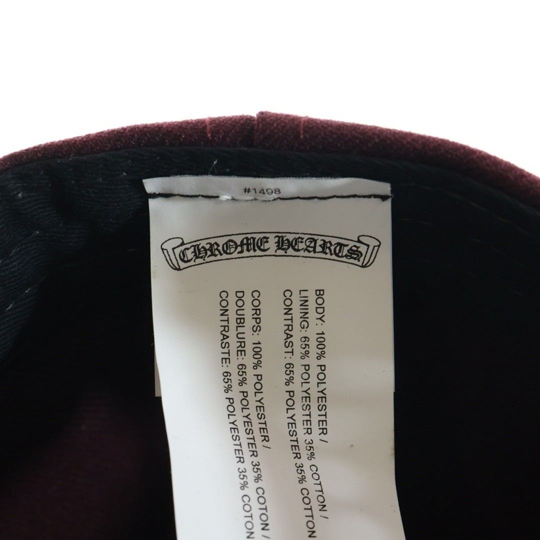 CHROME HEARTS TRUCKER CAP CH Logo Embroidered Hat Burgundy Used 71debe2025ff892b thumbnail 7