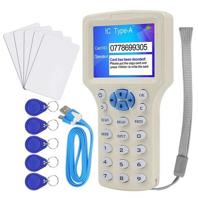 RFID Reader Writer Duplicator 10 Frequenz NFC  Card Programmierer 125KHz 134990