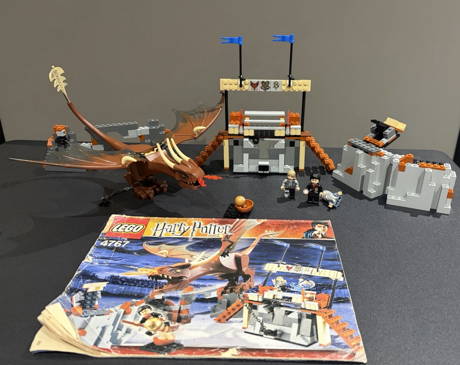 LEGO Harry Potter Harry and the Hungarian Horntail BuildingSet 4767 99% Complete