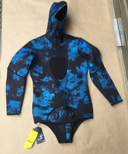 Mens Camouflage Divers Wetsuit Jacket Diving Top Snorkel Long Sleeve Medium